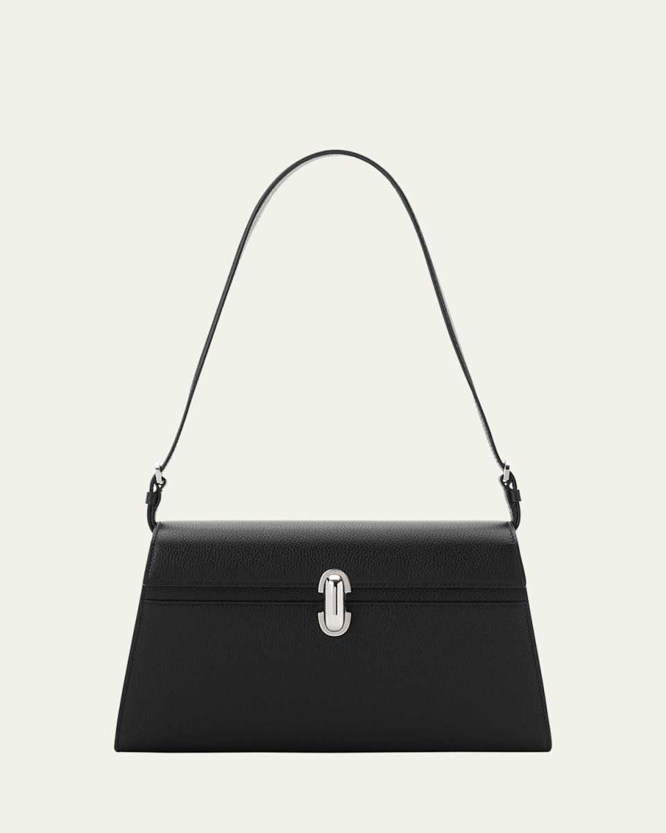 Symmetry Grained Leather Shoulder Bag